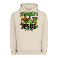 Pigment French Oak St. Patrick's knows Jesus arose Urban Hoodie - FaDigitalArtStudio