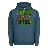 Pigment Midnight Navy St. Patrick's knows Jesus arose Urban Hoodie - FaDigitalArtStudio
