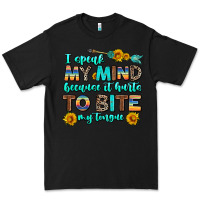 Black i speak my mind because it hurts to bite my tongue Premium Tee - AdoDesignShop