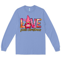 Colony Blue love pink christmas gnome Long Sleeve Tee - NancyCooperArtShop