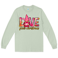 Matcha love pink christmas gnome Long Sleeve Tee - NancyCooperArtShop