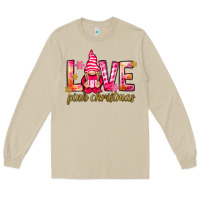 Mushroom love pink christmas gnome Long Sleeve Tee - NancyCooperArtShop