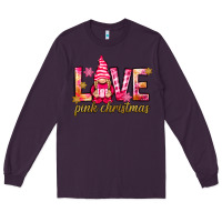 Plum love pink christmas gnome Long Sleeve Tee - NancyCooperArtShop