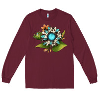 Burgundy gemstone sunflower Long Sleeve Tee - JahusDesignShop