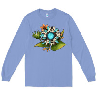 Colony Blue gemstone sunflower Long Sleeve Tee - JahusDesignShop