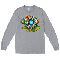 Heather Grey gemstone sunflower Long Sleeve Tee - JahusDesignShop