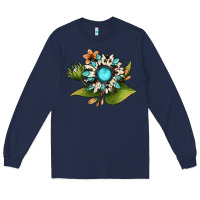 Navy gemstone sunflower Long Sleeve Tee - JahusDesignShop