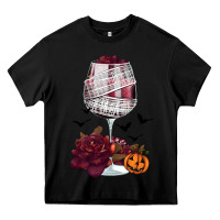 Black halloween roses wine Heavy Core Tee - FaDigitalArtStudio