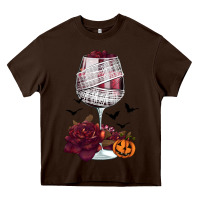 Chocolate Brown halloween roses wine Heavy Core Tee - FaDigitalArtStudio