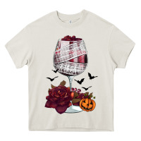 Cream halloween roses wine Heavy Core Tee - FaDigitalArtStudio