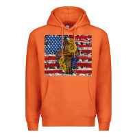 Carrot jesus christ with american flag Premium Hoodie - TumblerDesignByShophia
