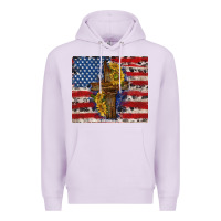Lilac jesus christ with american flag Premium Hoodie - TumblerDesignByShophia