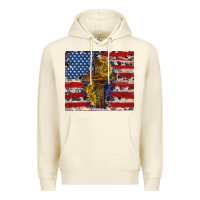 Sandshell jesus christ with american flag Premium Hoodie - TumblerDesignByShophia