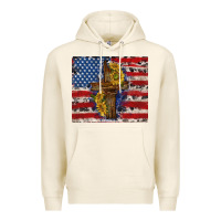 Tofu jesus christ with american flag Premium Hoodie - TumblerDesignByShophia