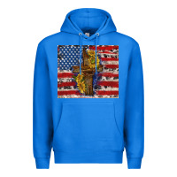 True Royal jesus christ with american flag Premium Hoodie - TumblerDesignByShophia