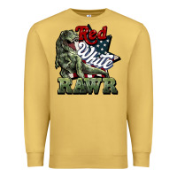Antique Gold Red white rawr 4th of july Premium Sweatshirt - HowdyJamesFarm