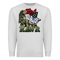 Dove Grey Red white rawr 4th of july Premium Sweatshirt - HowdyJamesFarm