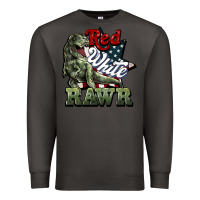 Smoke Red white rawr 4th of july Premium Sweatshirt - HowdyJamesFarm