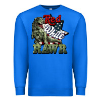 True Royal Red white rawr 4th of july Premium Sweatshirt - HowdyJamesFarm
