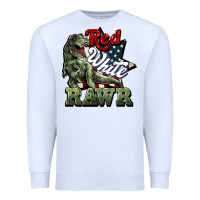 White Red white rawr 4th of july Premium Sweatshirt - HowdyJamesFarm