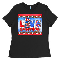 Black love america gnome Ladies Tee - HRA Design Shop