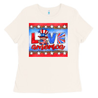 Bone love america gnome Ladies Tee - HRA Design Shop