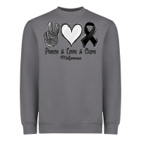Storm Peace love cure Melanoma Cancer Heavyweight Sweatshirt - NancyCooperArtShop