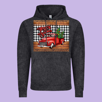 Merry Christmas Truck Vintage Hoodie Designed By Jasminsmagicworld