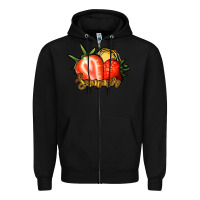 Black Strawberry Summer Zipper Hoodie - Bettercallsaul