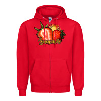 Red Strawberry Summer Zipper Hoodie - Bettercallsaul