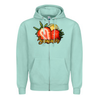Seafoam Strawberry Summer Zipper Hoodie - Bettercallsaul