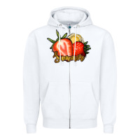 White Strawberry Summer Zipper Hoodie - Bettercallsaul