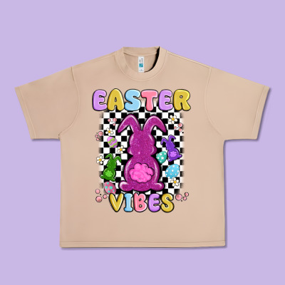 Easter Vibes Peep Faux Sequin Urban Heavy Tee Designed By Maliassmallbusiness
