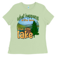Matcha what happens at the lake stays at the lake Ladies Tee - HRA Design Shop
