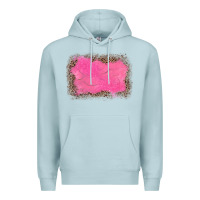Blue Mist gemstone pink leopard background Premium Hoodie - JahusDesignShop