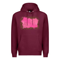 Burgundy gemstone pink leopard background Premium Hoodie - JahusDesignShop