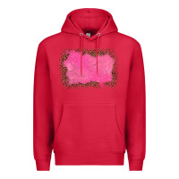Cardinal gemstone pink leopard background Premium Hoodie - JahusDesignShop