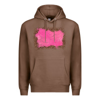 Chestnut gemstone pink leopard background Premium Hoodie - JahusDesignShop