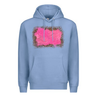 Colony Blue gemstone pink leopard background Premium Hoodie - JahusDesignShop
