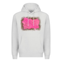 Dove Grey gemstone pink leopard background Premium Hoodie - JahusDesignShop