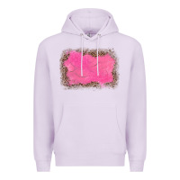 Lilac gemstone pink leopard background Premium Hoodie - JahusDesignShop