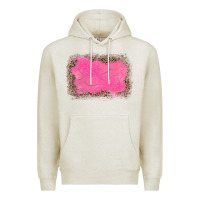 Oatmeal Heather gemstone pink leopard background Premium Hoodie - JahusDesignShop