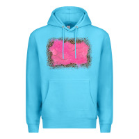 Ocean Blue gemstone pink leopard background Premium Hoodie - JahusDesignShop