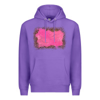 Purple gemstone pink leopard background Premium Hoodie - JahusDesignShop