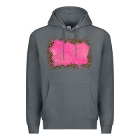 Rock gemstone pink leopard background Premium Hoodie - JahusDesignShop