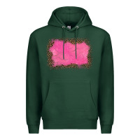 Sports Green gemstone pink leopard background Premium Hoodie - JahusDesignShop