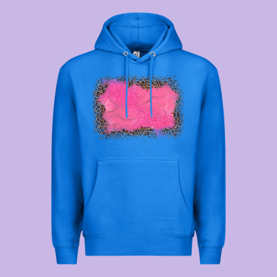 Gemstone Pink Leopard Background Premium Hoodie Designed By Jahusdesignshop