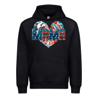 Black American Mama heart Urban Hoodie - FaDigitalArtStudio