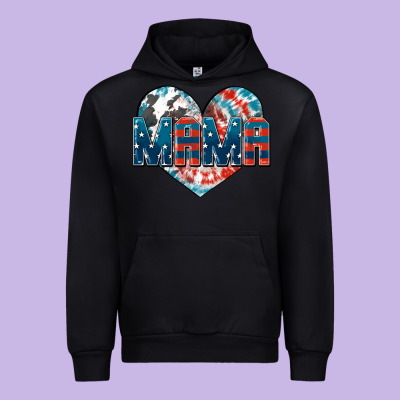 American Mama Heart Urban Hoodie Designed By Fadigitalartstudio