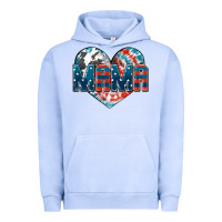 Pigment Grape Ice American Mama heart Urban Hoodie - FaDigitalArtStudio
